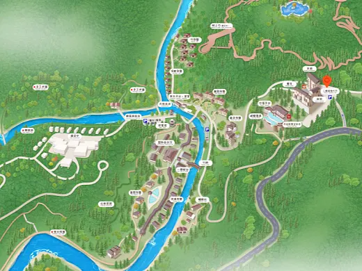 华阴结合景区手绘地图智慧导览和720全景技术，可以让景区更加“动”起来，为游客提供更加身临其境的导览体验。